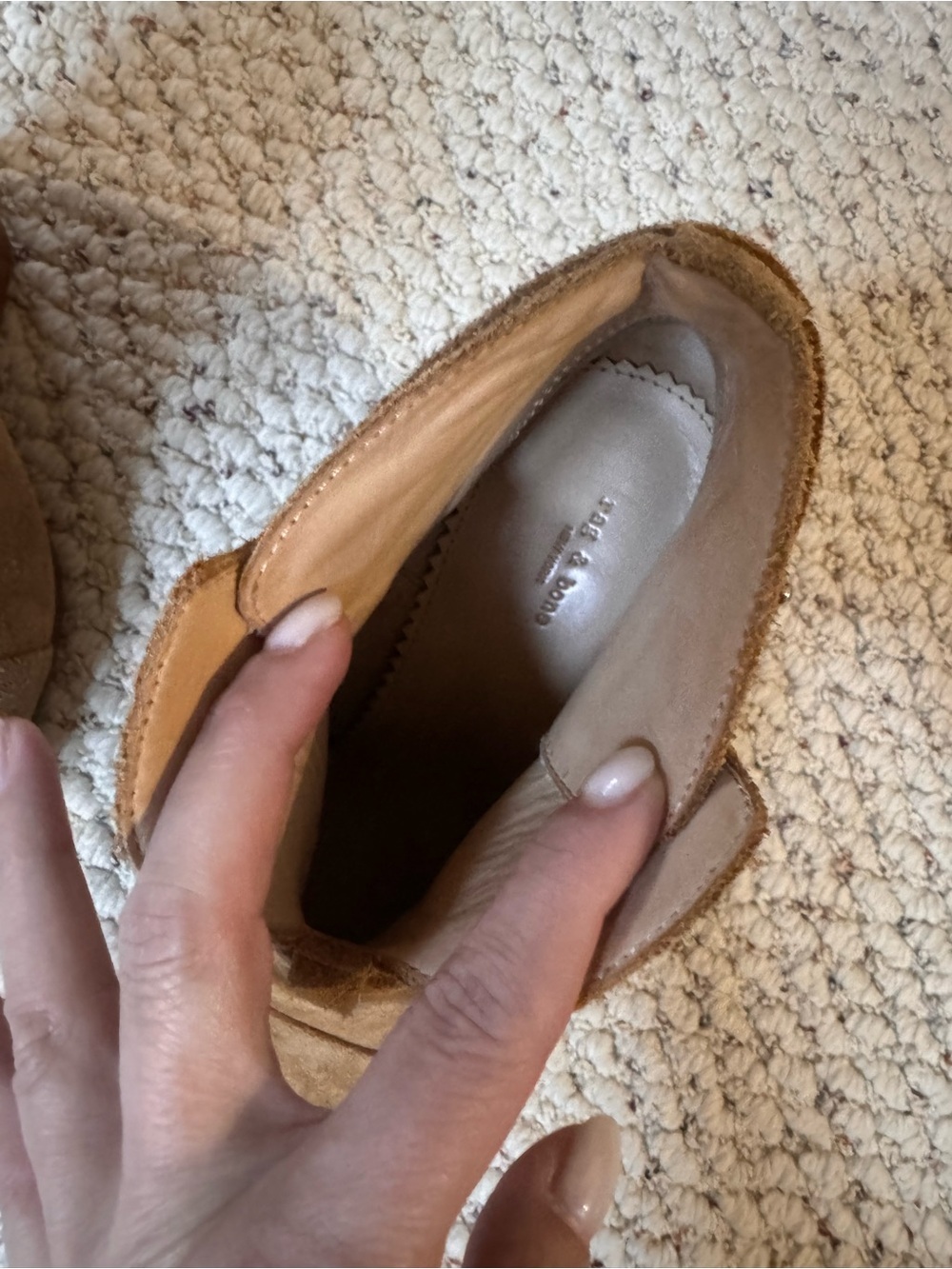 Rag and Bone Women’s Harrow Suede Ankle Booties in Tan - Picture 3 of 5